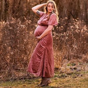 Mauve Maternity Dress